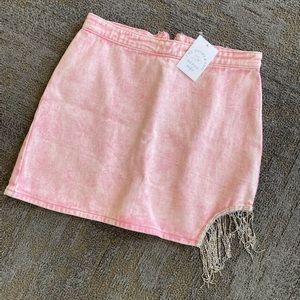 Pink diamond fringe skirt